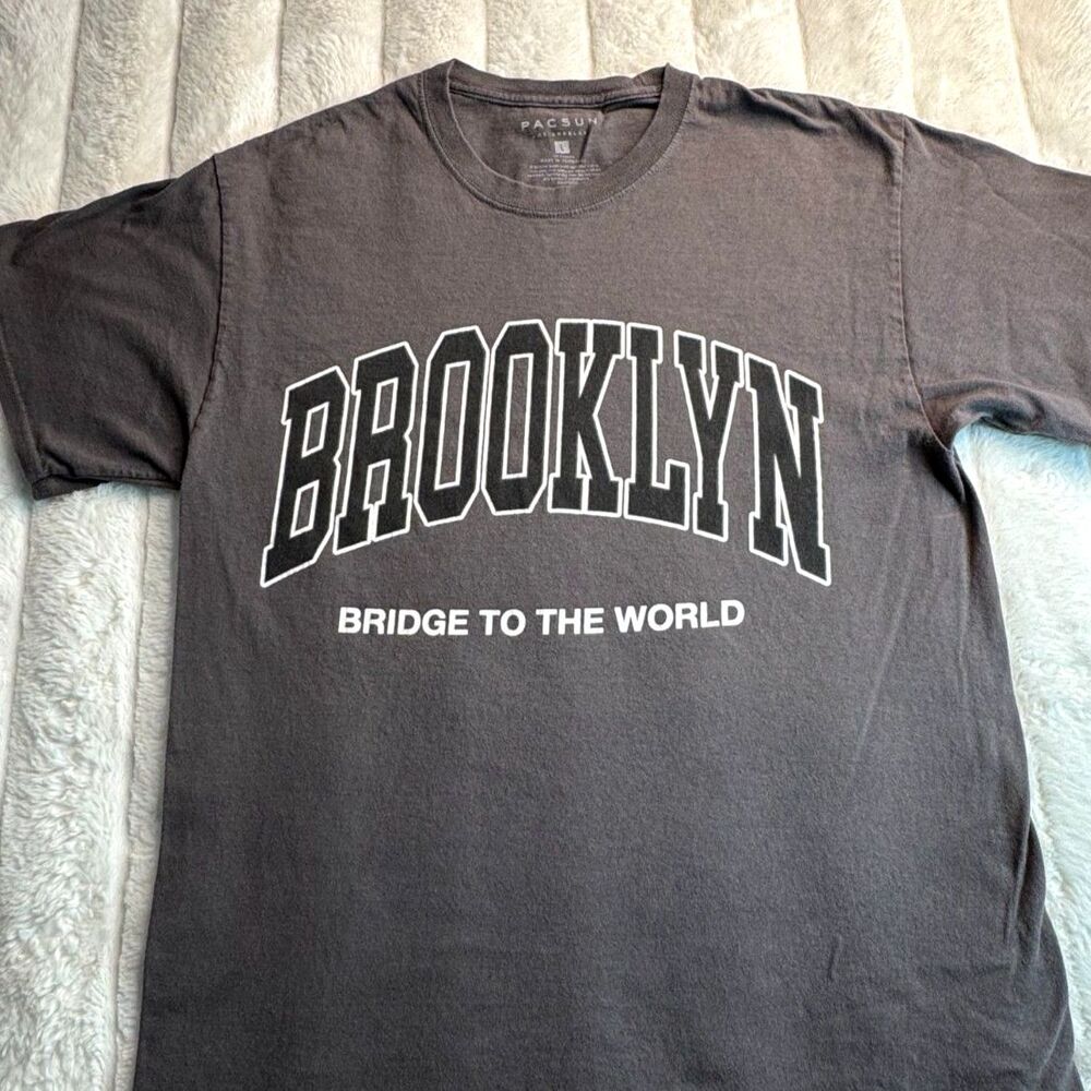 Pacsun Brooklyn T-Shirt Charcoal Size L